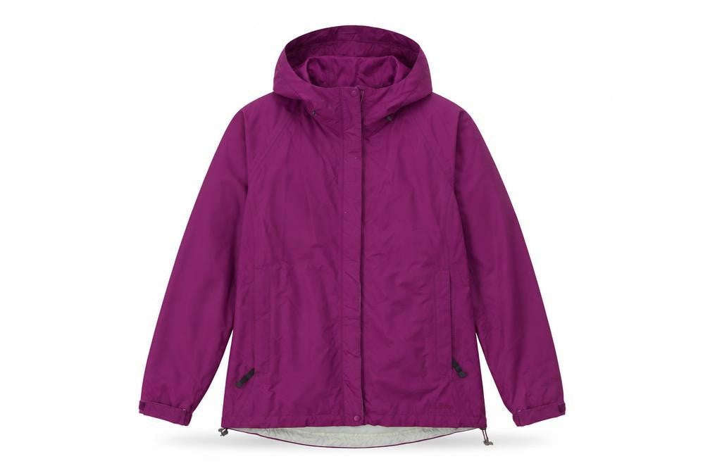 L.L.Bean Women's Purple Waterproof Hooded Rain Jacket L Regular