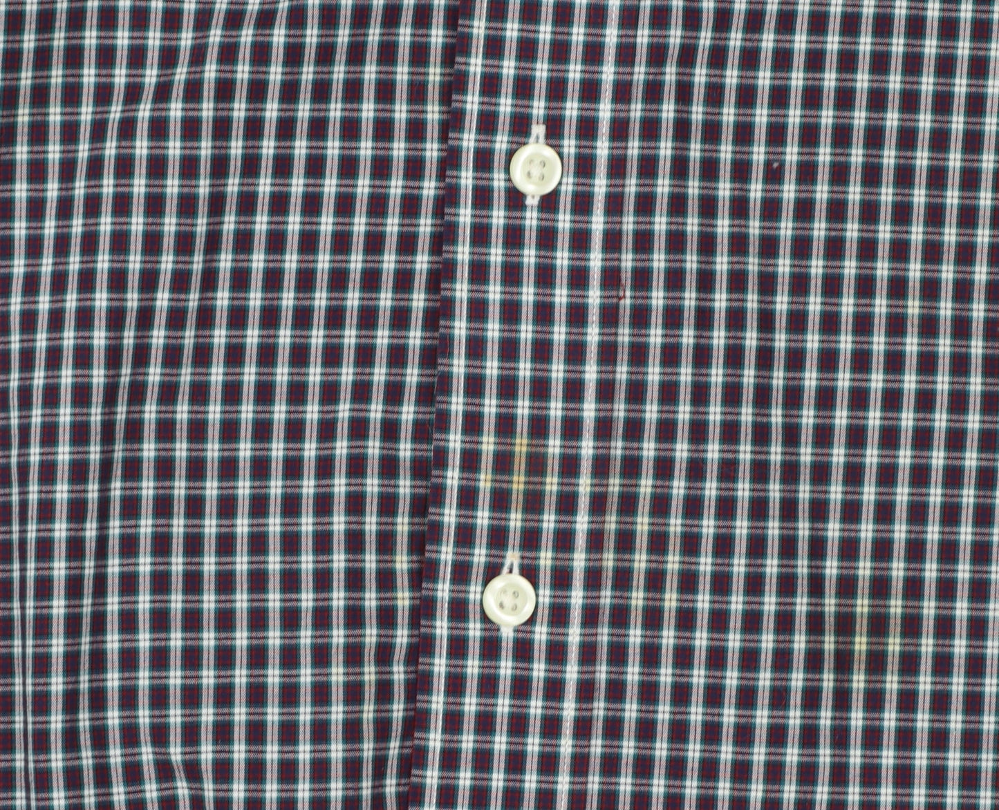 Nautica Men's Blue Check Long Sleeve Button-Down Cotton Shirt XXL