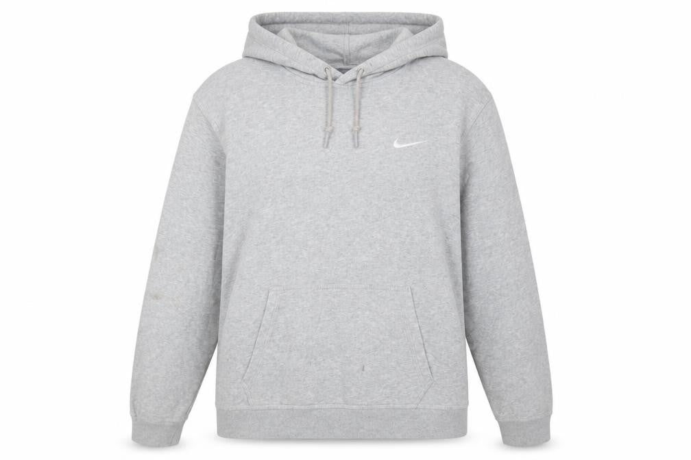 Nike Women’s Grey Pullover Hoodie L Cotton Blend Casual