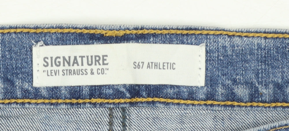 Levi Strauss Men's Blue Straight Denim Jeans W34 L30 Athletic Fit