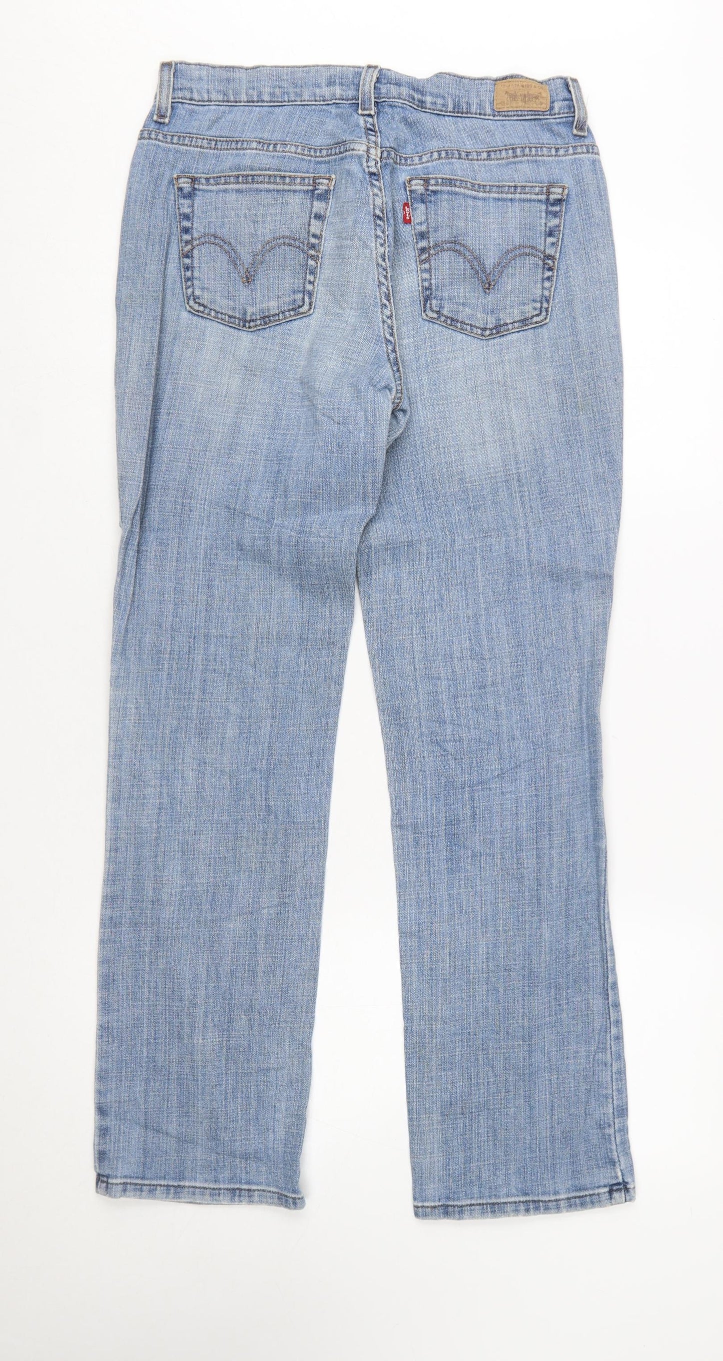 Levi's Women's Blue Size 4 Petite Straight Leg Stretch Jeans