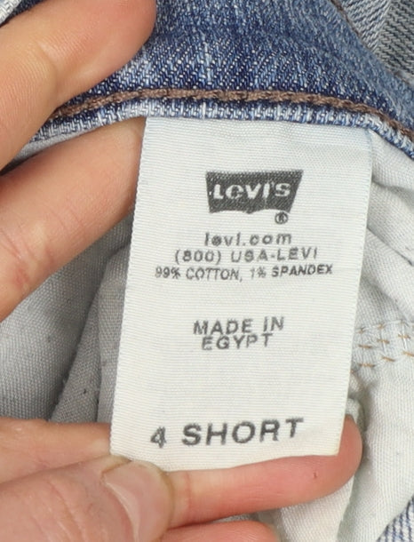 Levi's Women's Blue Size 4 Petite Straight Leg Stretch Jeans