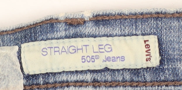 Levi's Women's Blue Size 4 Petite Straight Leg Stretch Jeans