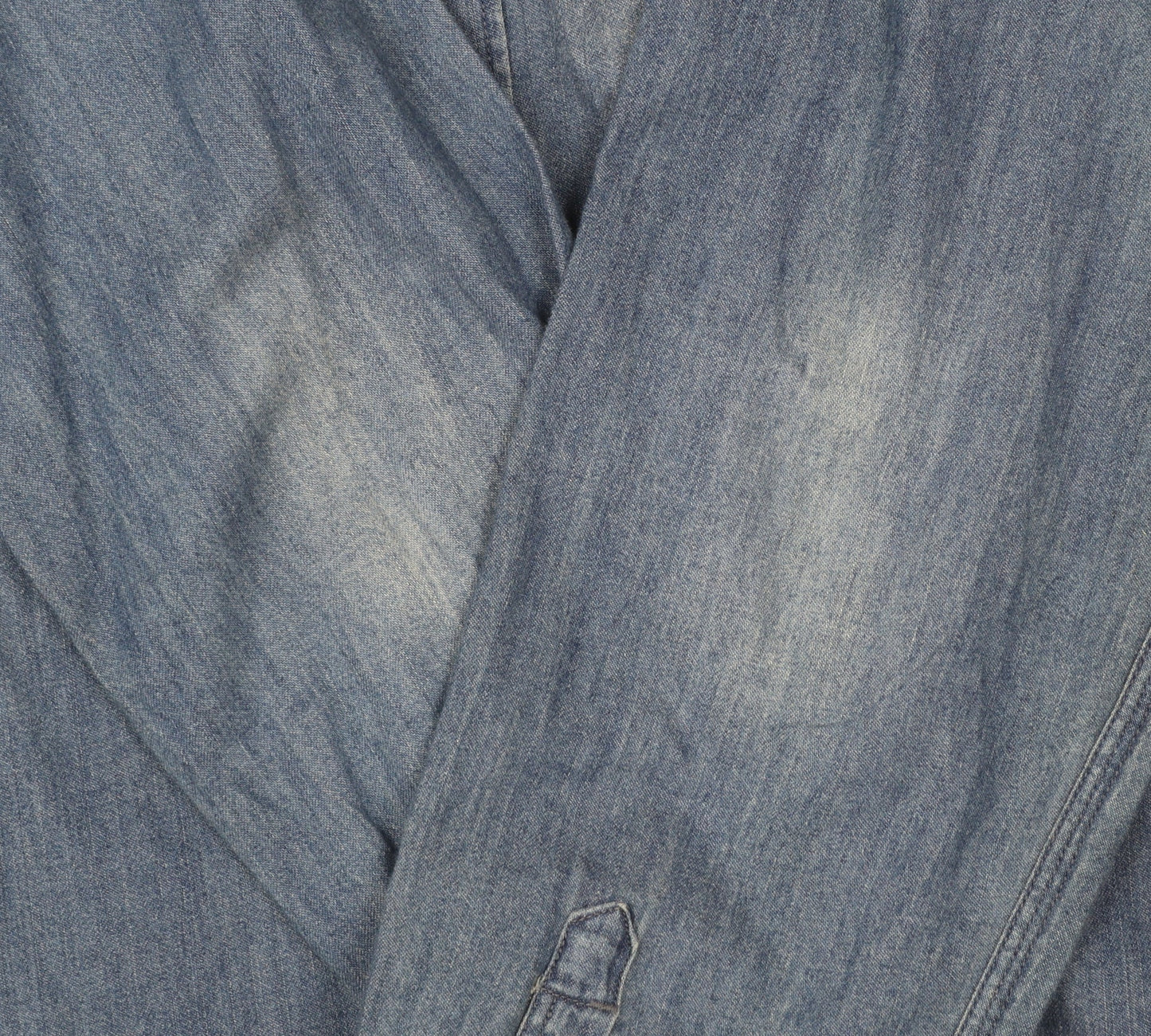 Express Men's Blue Denim Long Sleeve Button-Up Western Shirt Size M
