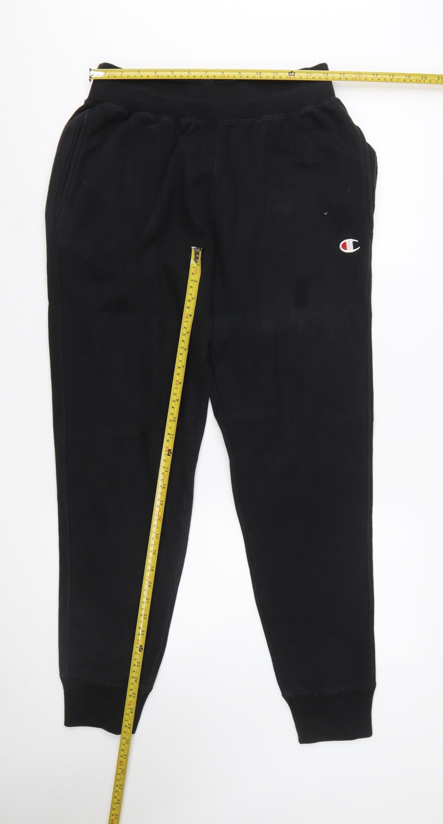 Champion Men’s Black Reverse Weave Sweatpants Medium Tapered Fit