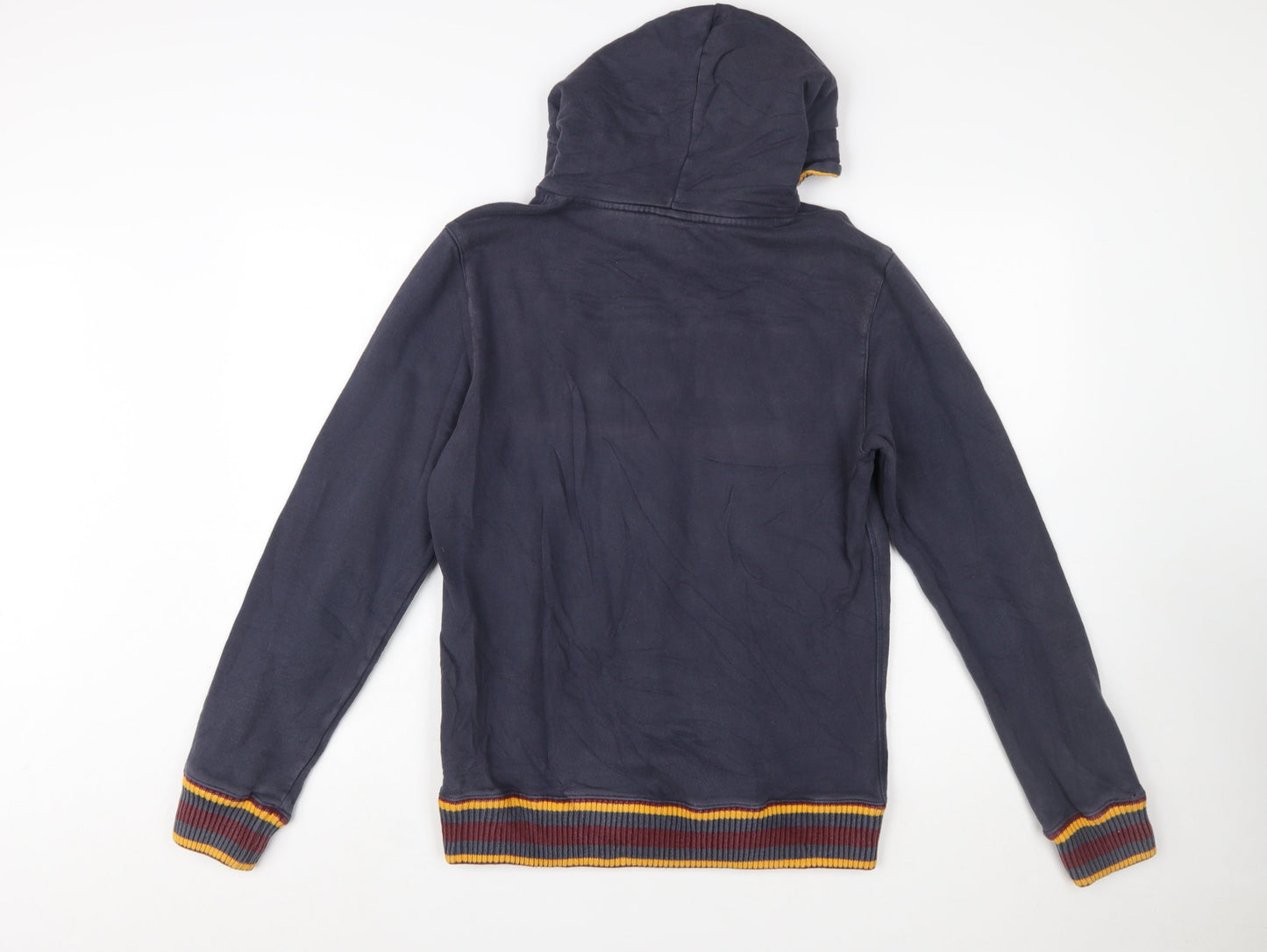 Champion Men's Blue Pullover Hoodie Large Logo Cotton Sweatshirt