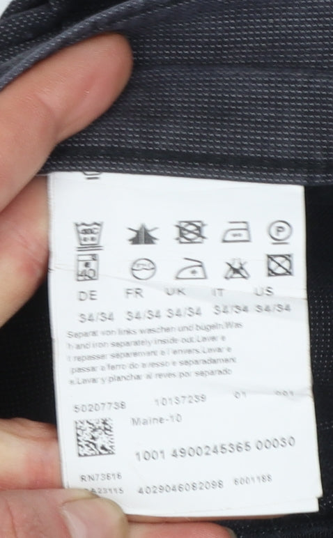 Hugo Boss Men's Black Chino Trousers Size 34 Regular Fit