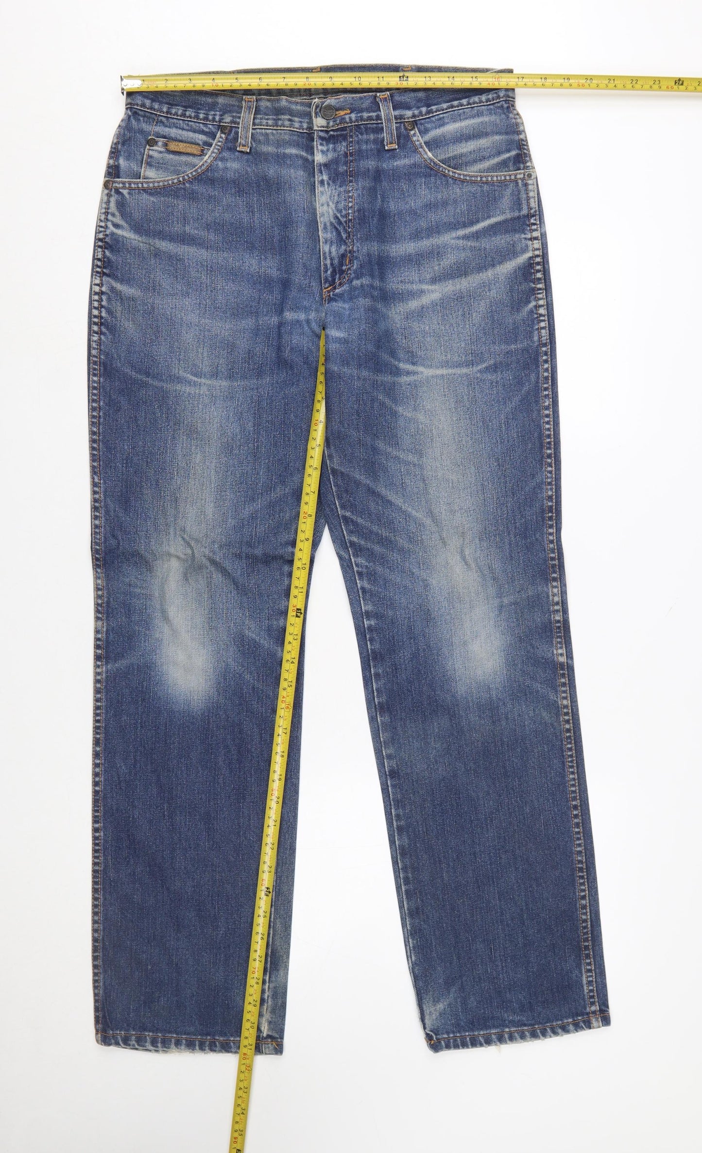 Wrangler Men's Blue Texas Straight Leg Jeans W34 L32 Cotton Denim