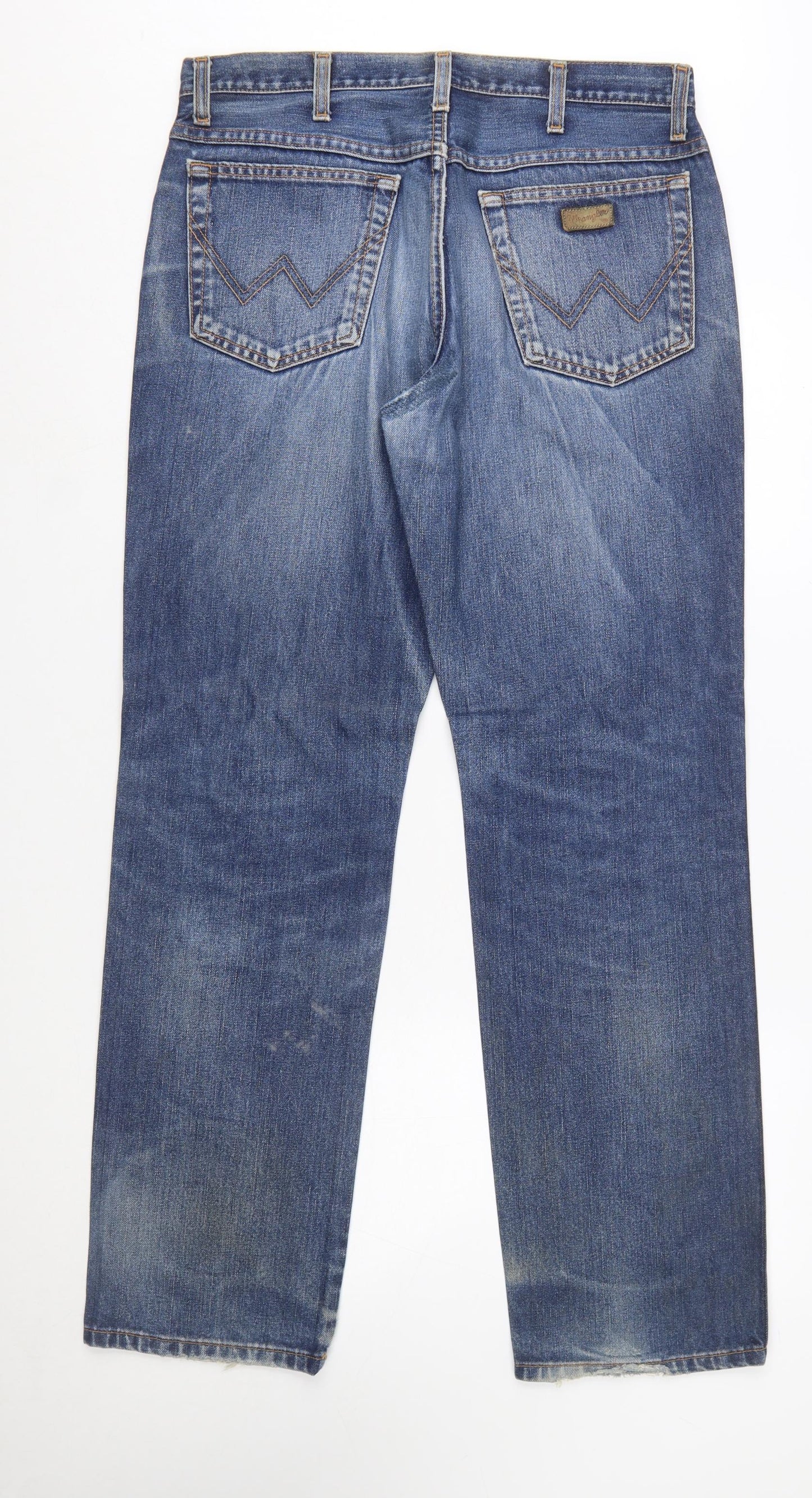 Wrangler Men's Blue Texas Straight Leg Jeans W34 L32 Cotton Denim