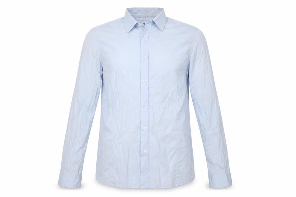 Hugo Boss Men's Blue Slim Fit Long Sleeve Cotton Shirt M