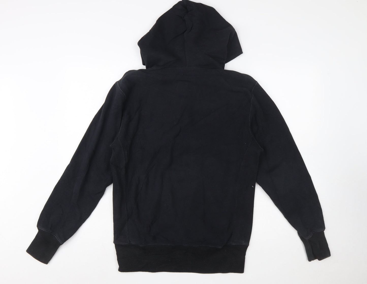 Champion Men Black Reverse Weave 1/2 Zip Hoodie Medium Sportswear