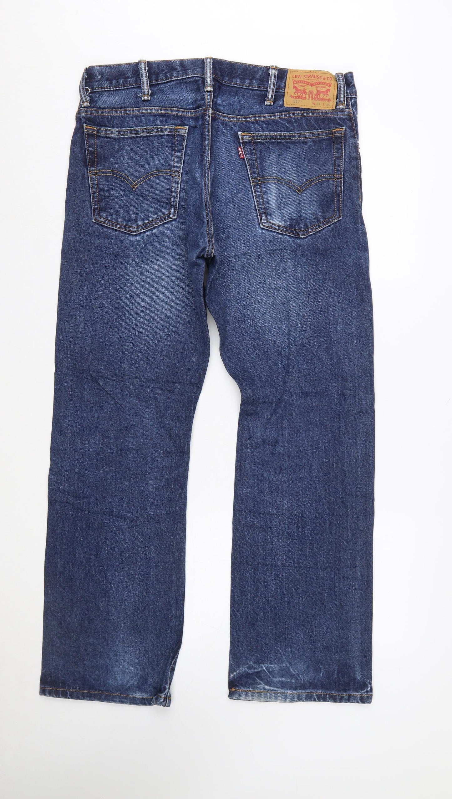 Levi's 517 Men's Blue Straight Denim Jeans W34 L30 Classic Fit