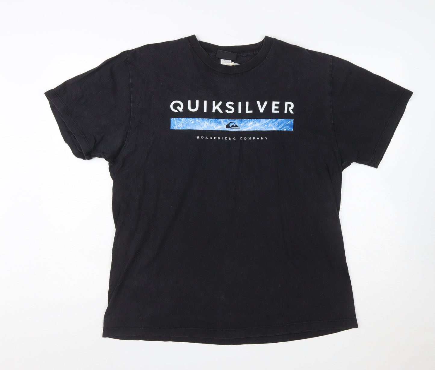 Quiksilver Men's Black XL Surf Graphic Vintage Cotton T-Shirt