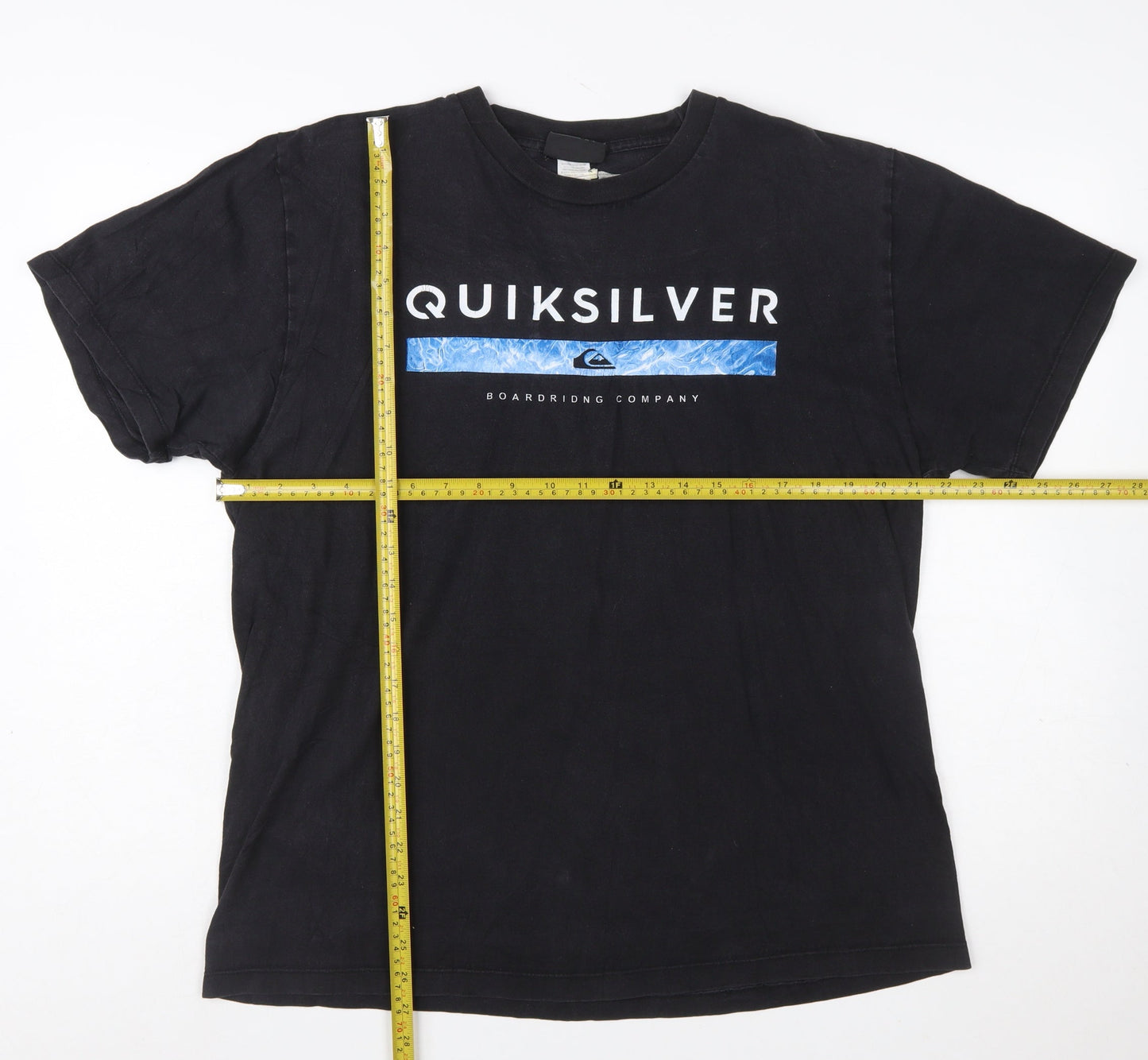 Quiksilver Men's Black XL Surf Graphic Vintage Cotton T-Shirt