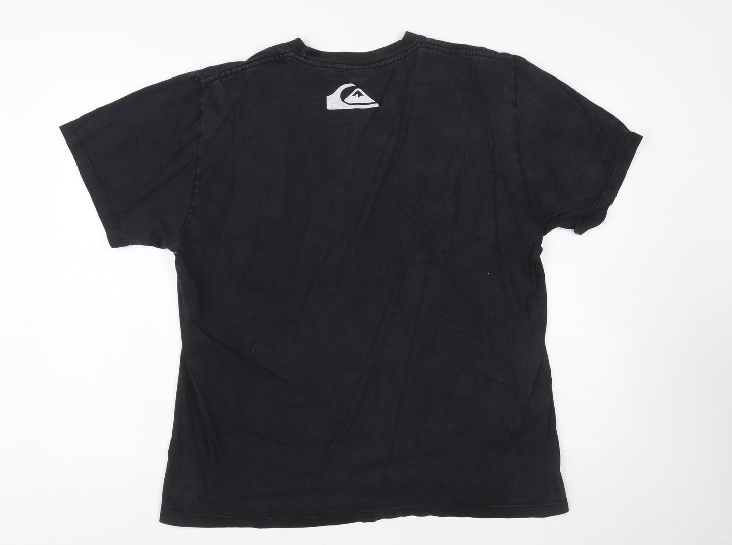 Quiksilver Men's Black XL Surf Graphic Vintage Cotton T-Shirt
