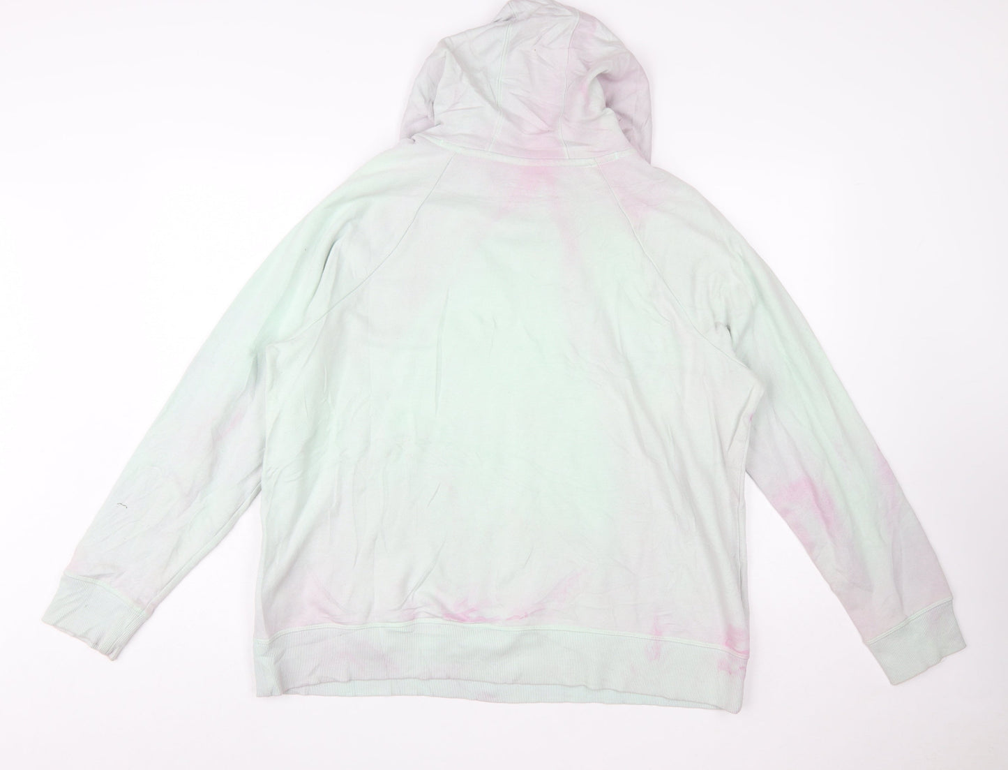 Under Armour Womens Mint Pink Hoodie XL Loose Fit Pullover Cotton Blend