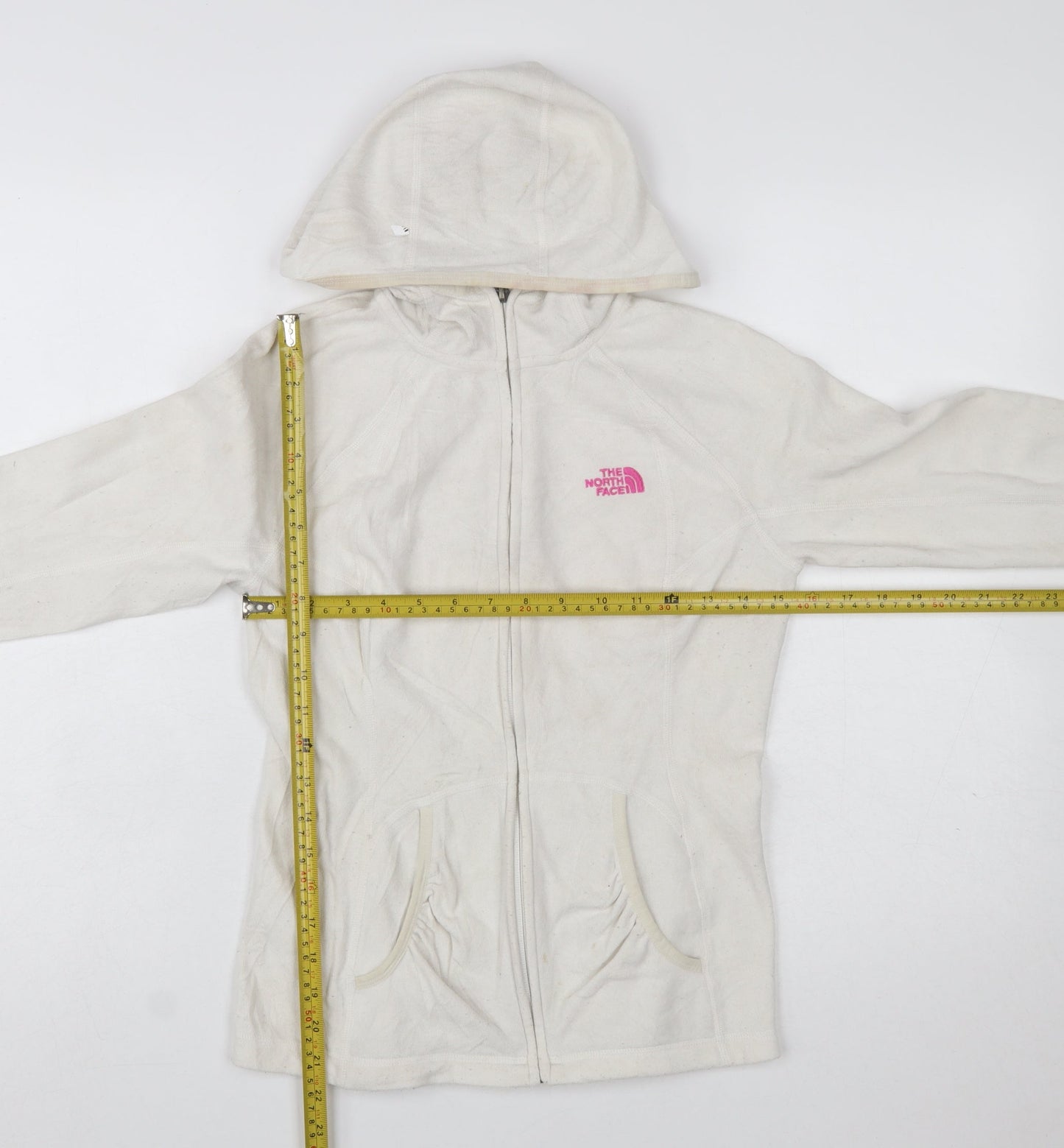 The North Face Women's Beige Full Zip Hoodie S Fleece Outdoor