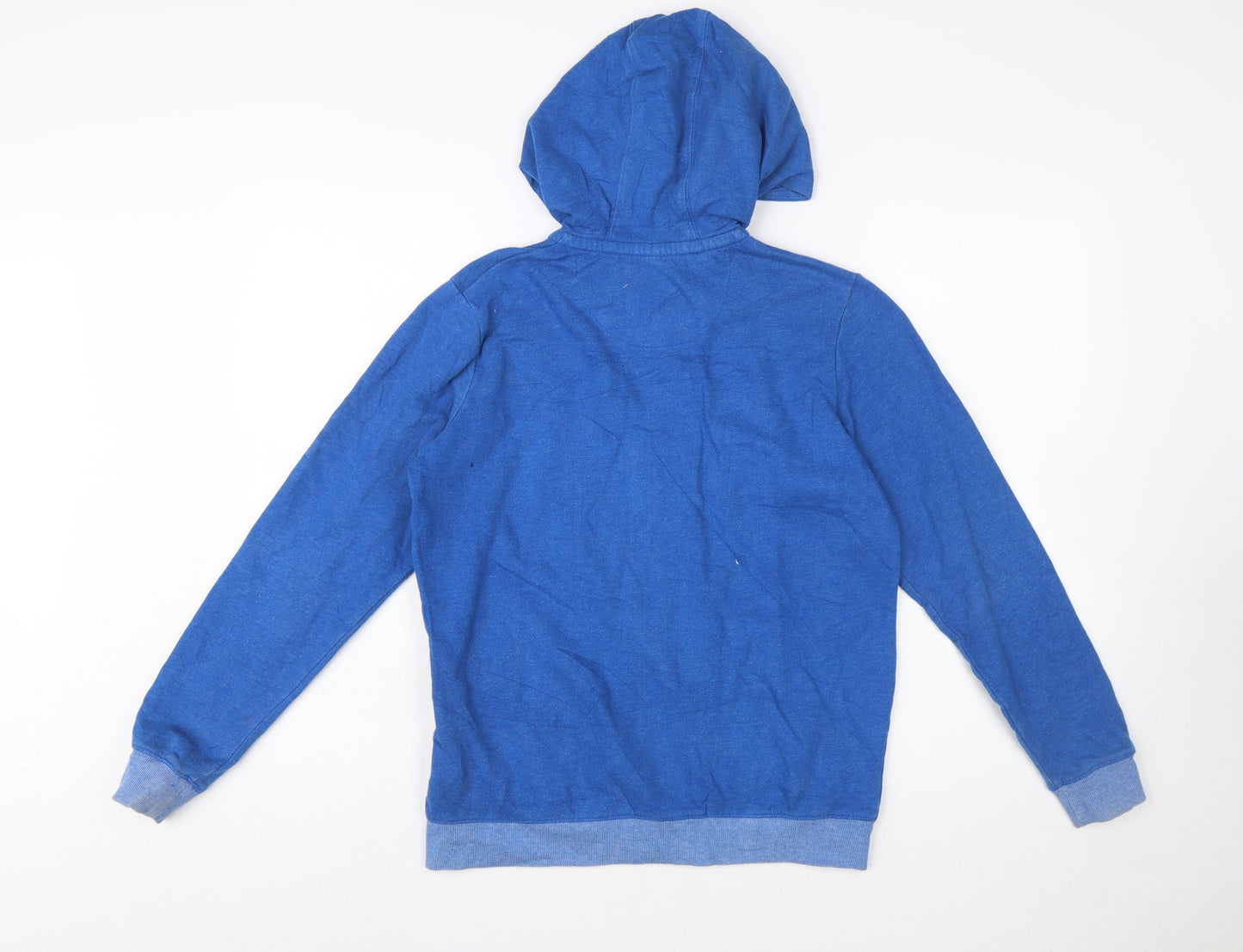 Marks and Spencer Boys Blue Full Zip Hoodie 13-14 Years Cotton Blend