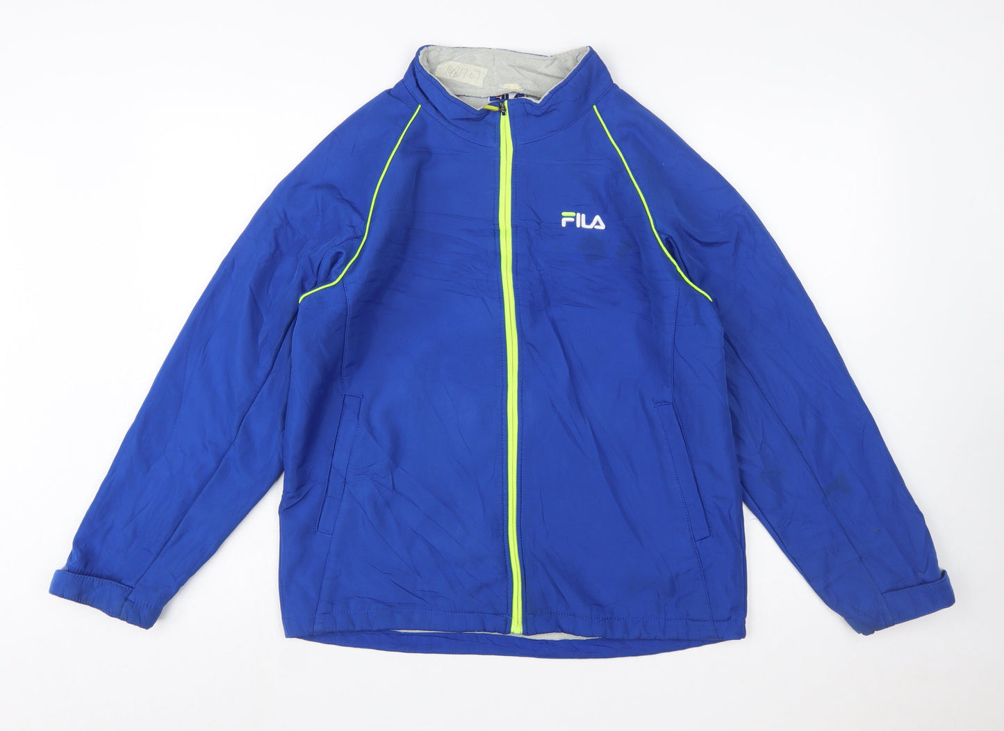 Fila Women's Blue Lightweight Windbreaker Jacket L 14/16 Polyester