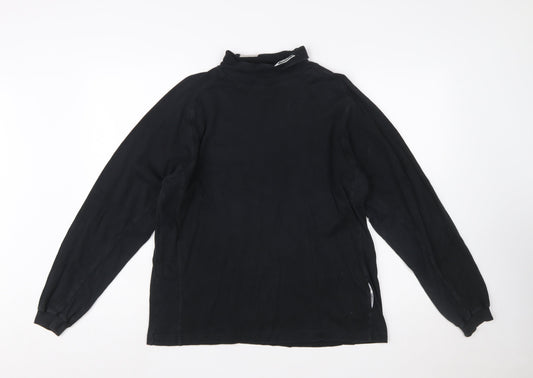 Umbro Men’s Black Roll Neck Long Sleeve Cotton T-Shirt Size S