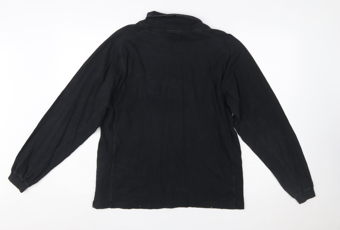 Umbro Men’s Black Roll Neck Long Sleeve Cotton T-Shirt Size S