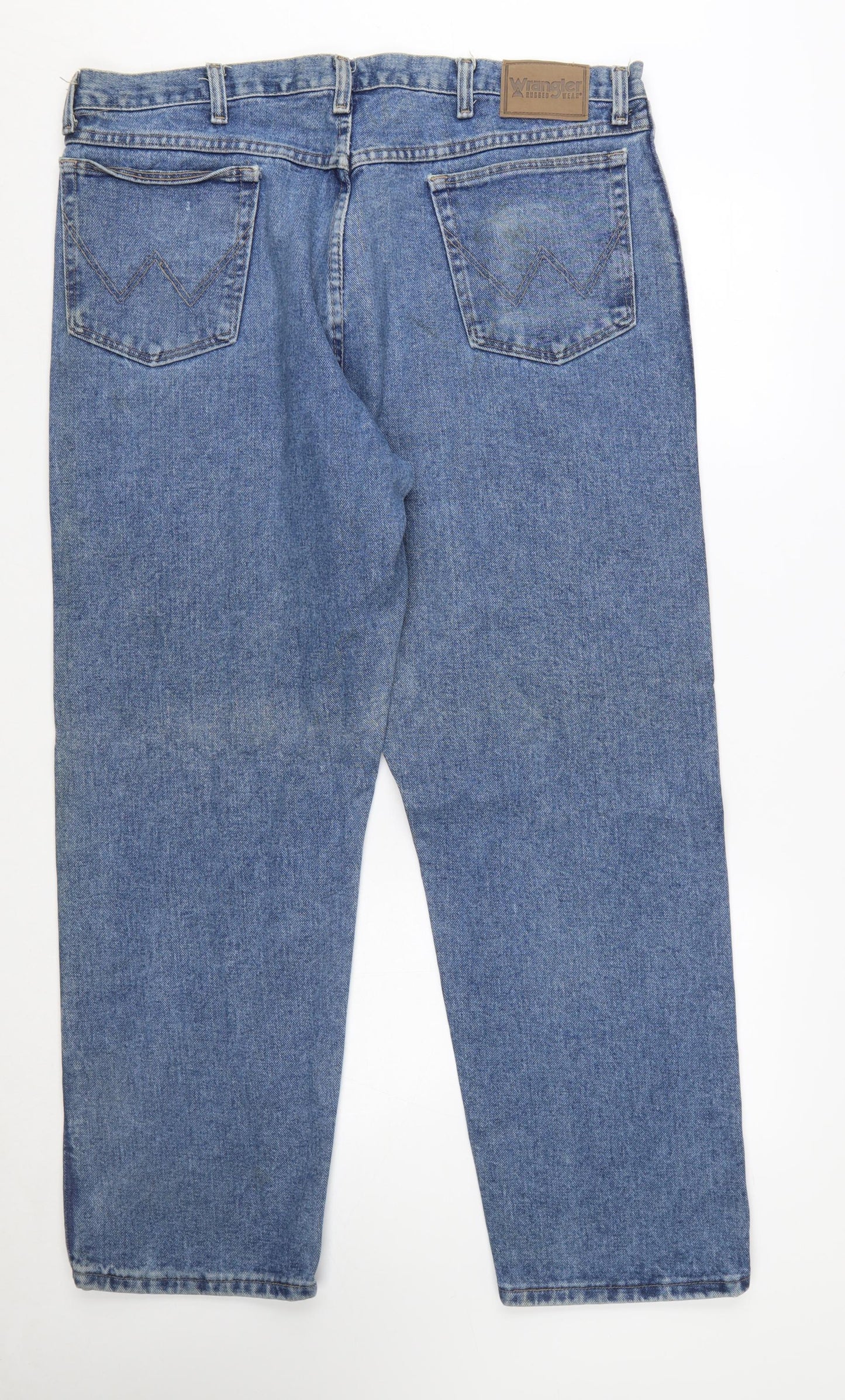 Wrangler Men's Blue Straight Leg Denim Jeans Size 40x29 Regular Fit