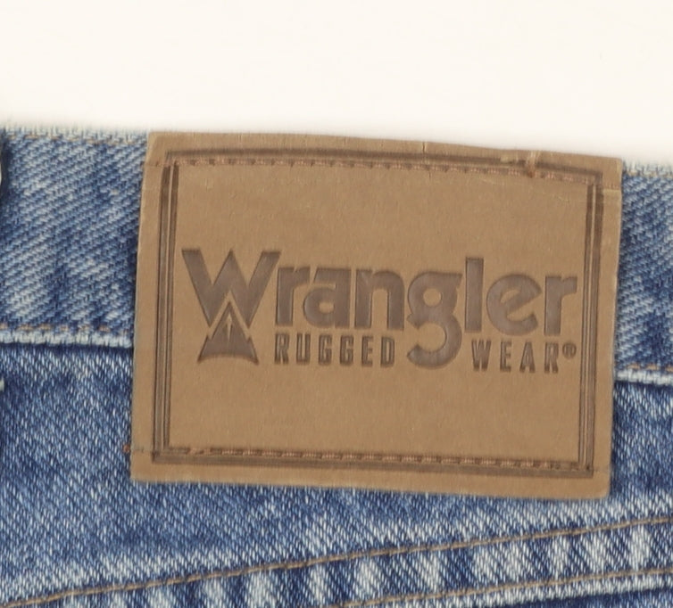 Wrangler Men's Blue Straight Leg Denim Jeans Size 40x29 Regular Fit