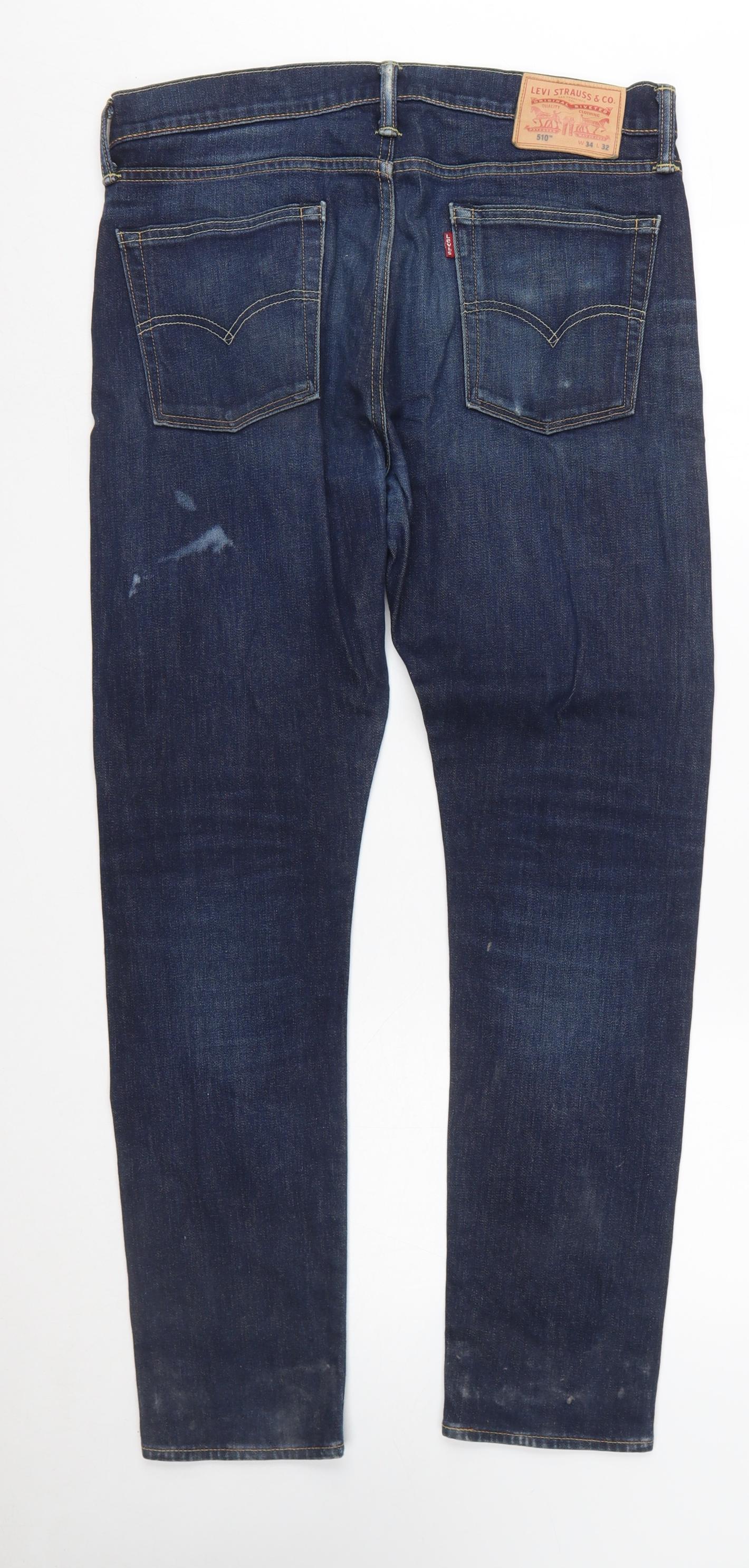 Levi's 510 Men's Blue Slim Fit Jeans W34 L32 Denim Classic