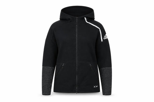 Adidas Women’s Black Full Zip Hoodie S 8-10 Parley Recycled Fabric