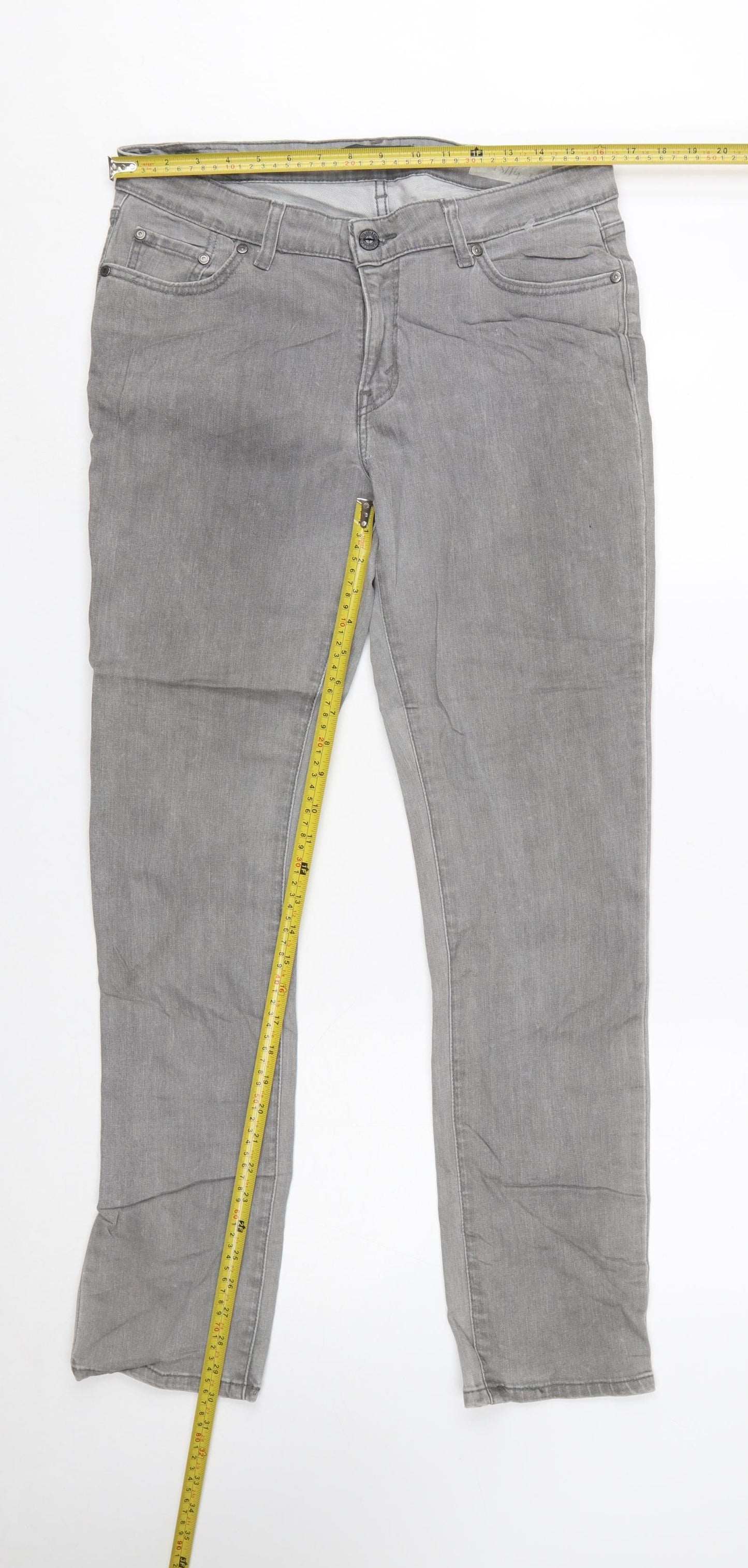 Levi's Women's Grey Mid Rise Skinny Jeans Size 12 Regular