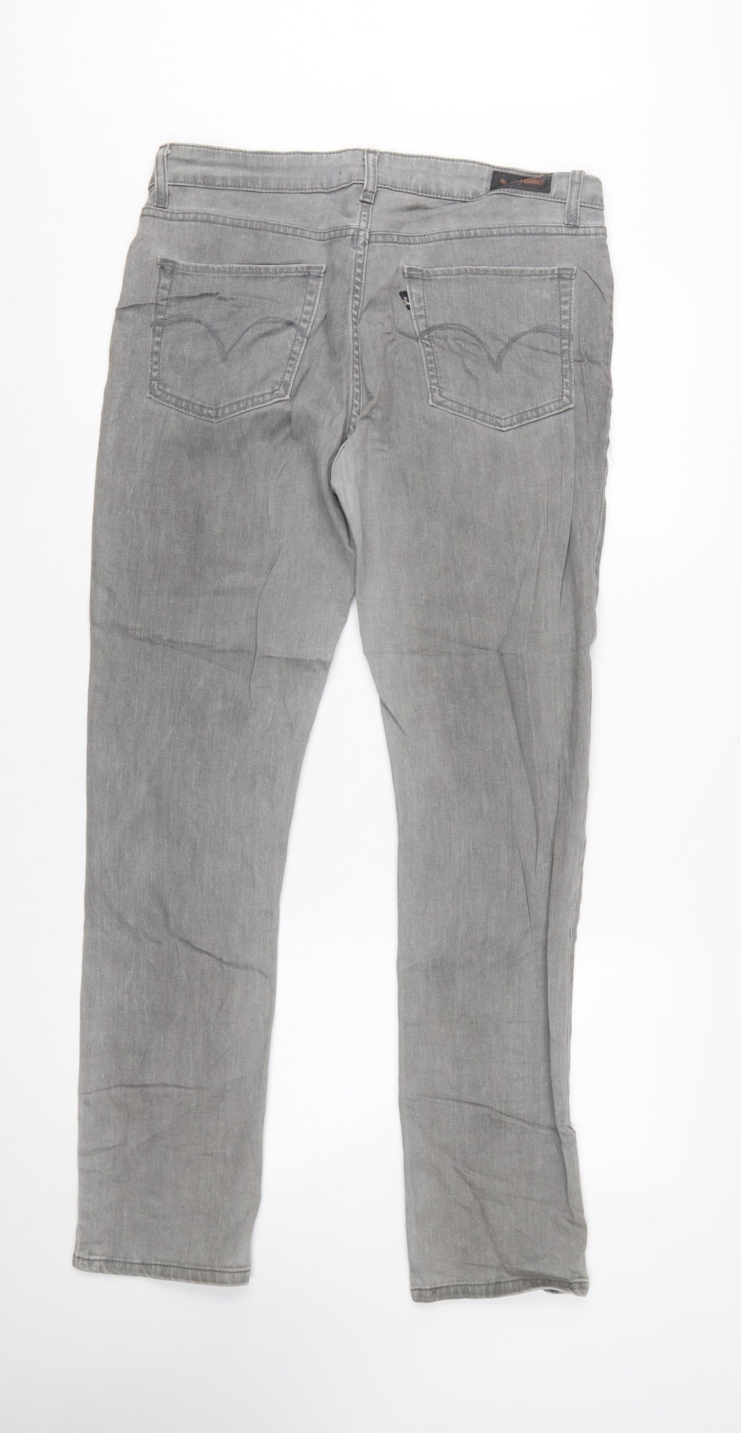 Levi's Women's Grey Mid Rise Skinny Jeans Size 12 Regular