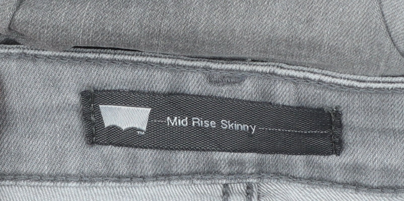 Levi's Women's Grey Mid Rise Skinny Jeans Size 12 Regular