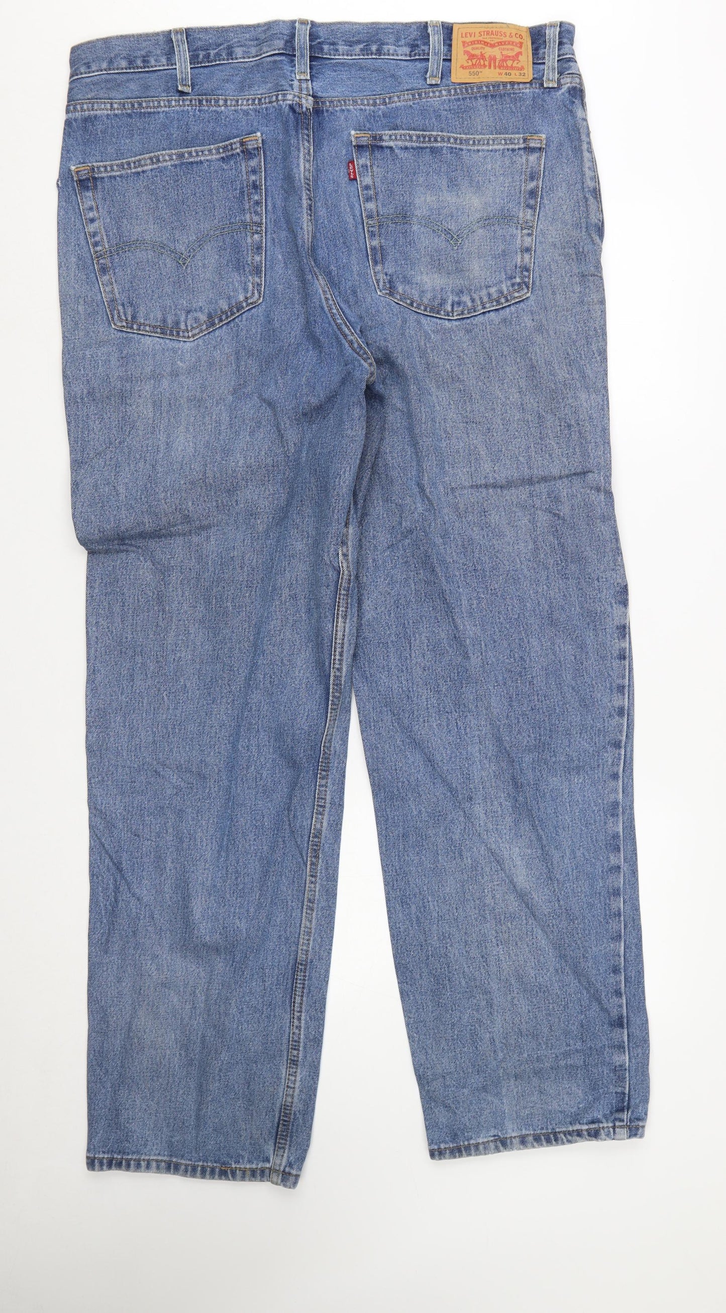 Levi's 550 Men's Blue 40W 32L Relaxed Fit Straight Jeans