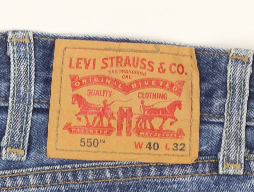 Levi's 550 Men's Blue 40W 32L Relaxed Fit Straight Jeans