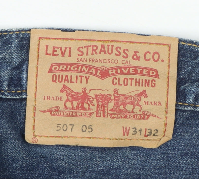 Levi's Men Blue 507 05 Straight Leg Denim Jeans W31 L32
