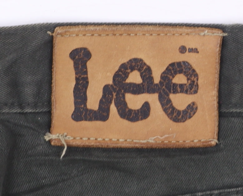 Lee Men's Green Chicago Straight Fit Jeans 29x32 Cotton Denim
