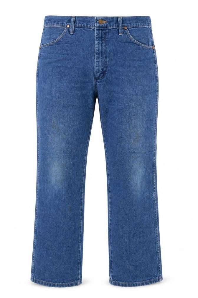 Wrangler Men's Blue Regular Fit Straight Leg Denim Jeans 36x30