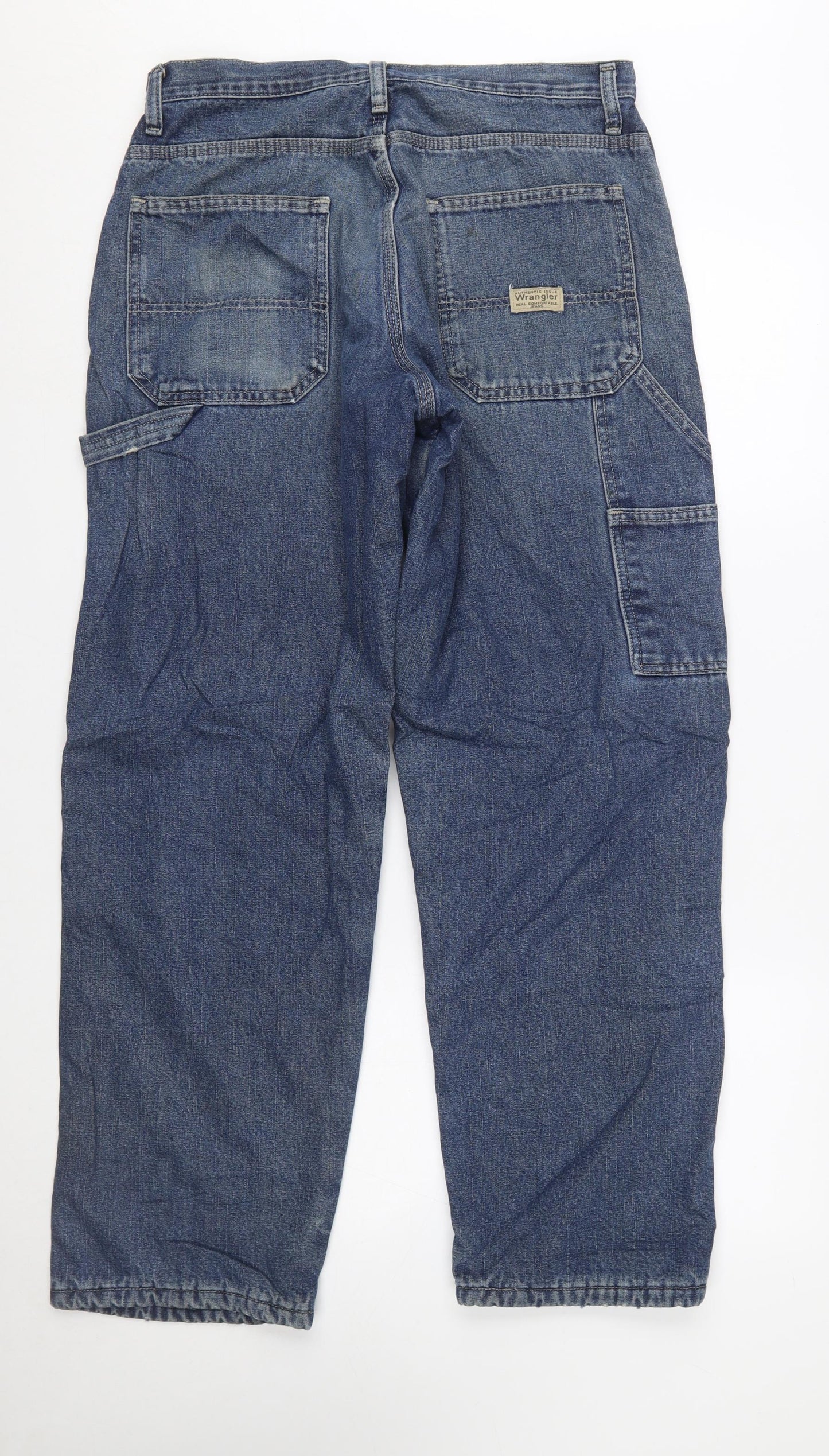 Wrangler Men's Blue Straight Denim Jeans 30x32 Regular Fit