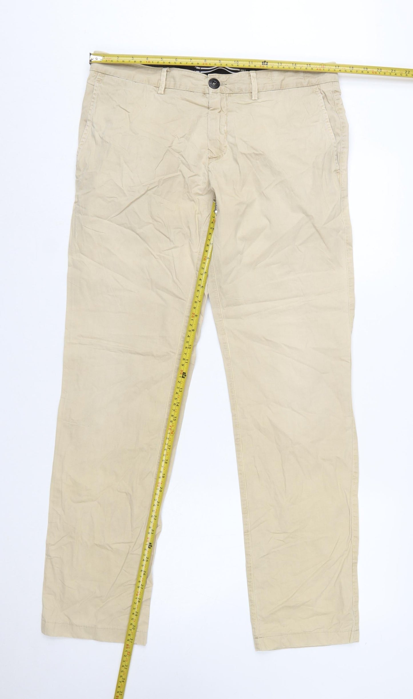 Stone Island Men's Beige Chino Trousers Slim Fit W33 L34