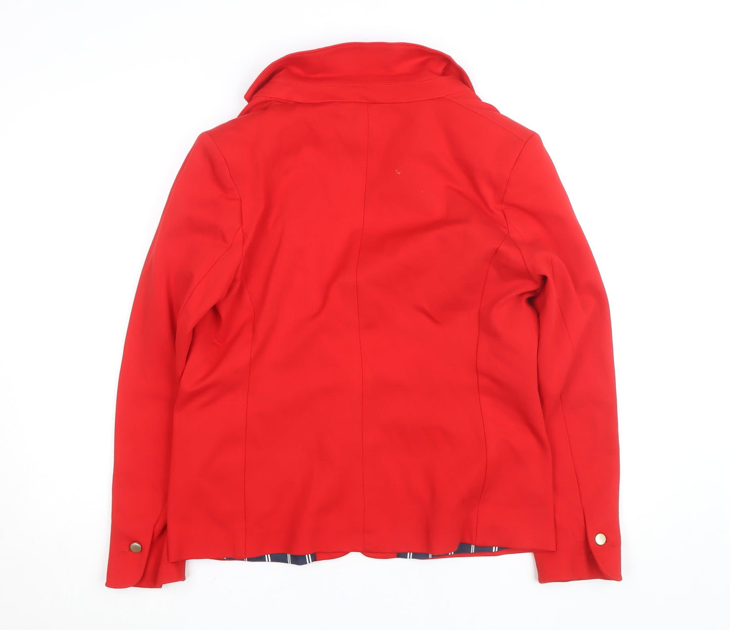 Next Women Red Tailoring Blazer Size 14 Single Breasted Jacket