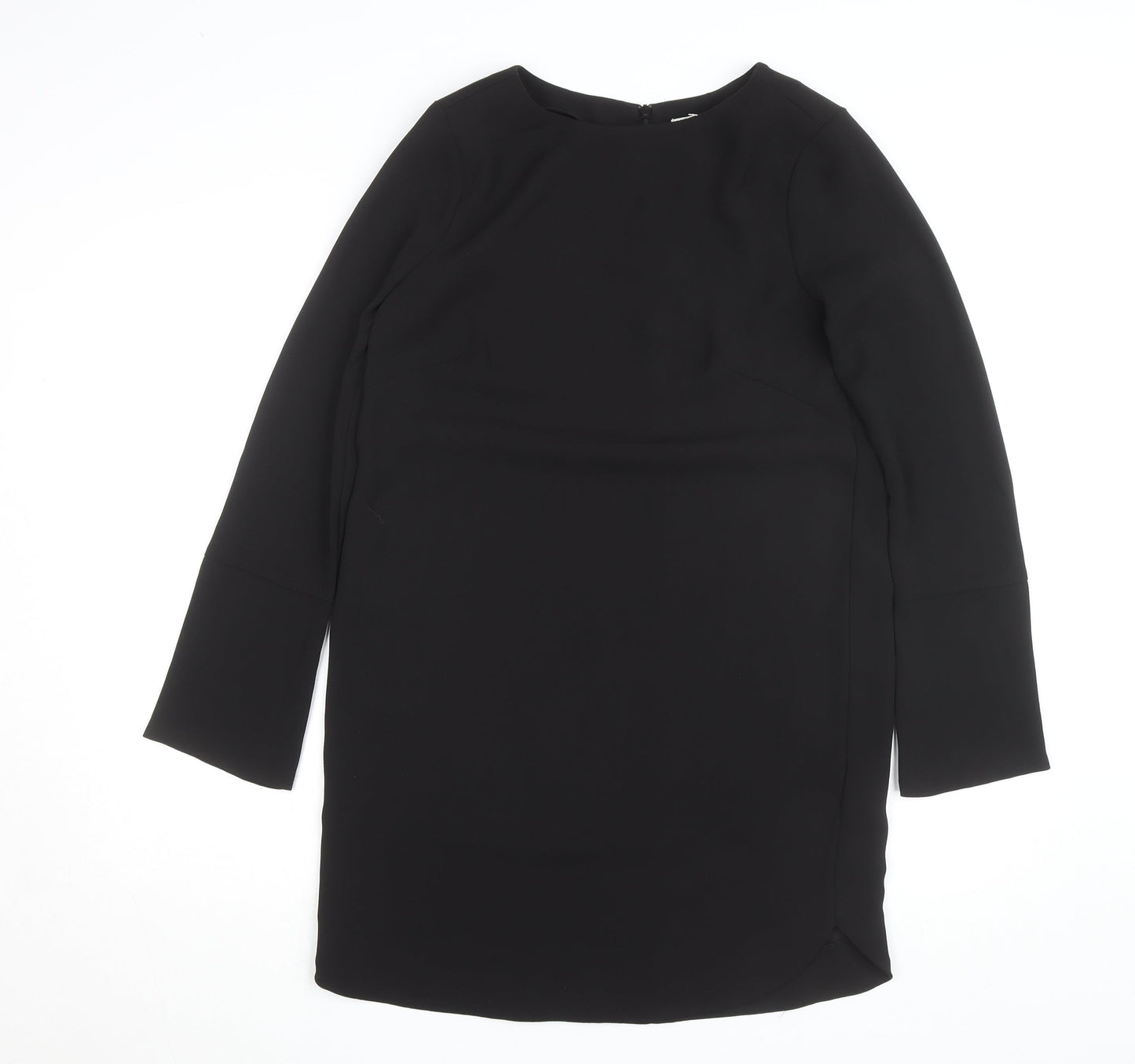 H&M Women’s Black Shift Dress Size 8 Long Sleeve Classic Workwear