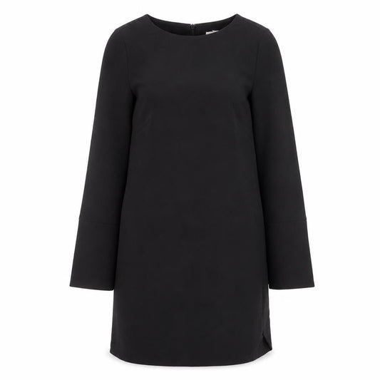 H&M Women’s Black Shift Dress Size 8 Long Sleeve Classic Workwear
