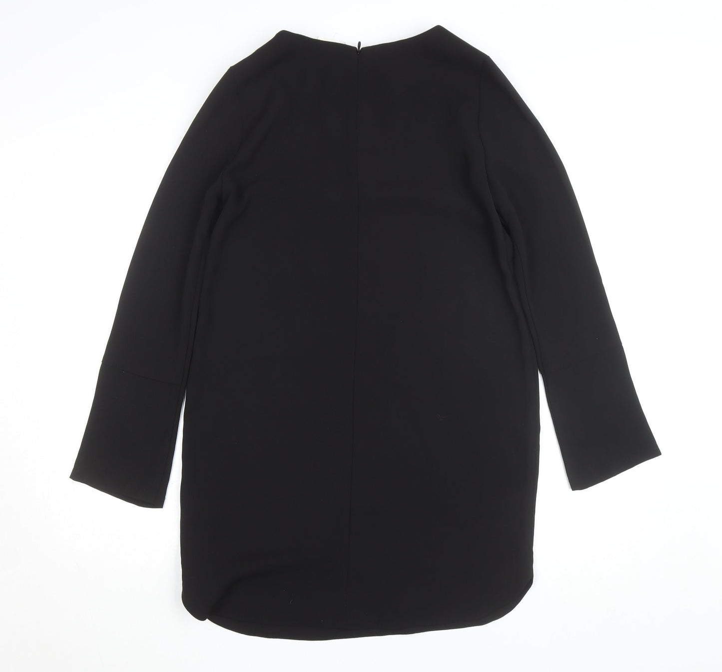 H&M Women’s Black Shift Dress Size 8 Long Sleeve Classic Workwear