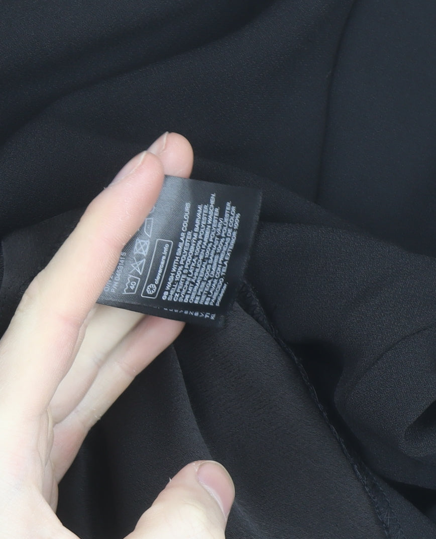 H&M Women’s Black Shift Dress Size 8 Long Sleeve Classic Workwear
