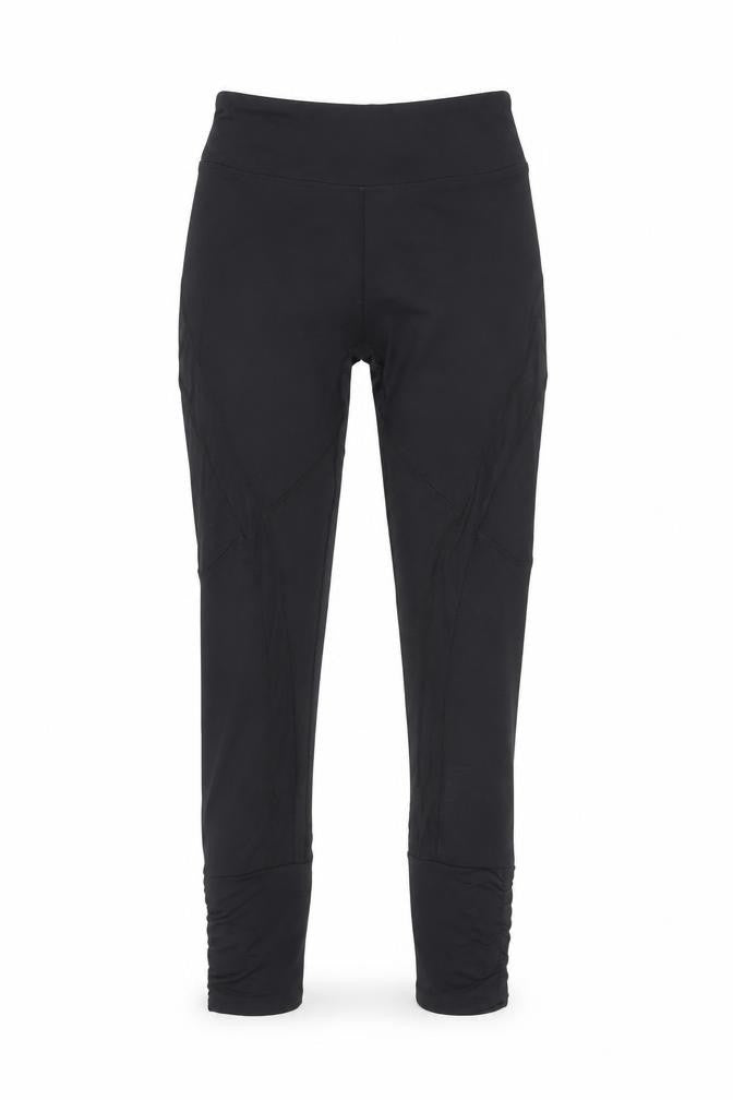 Kyodan Womens Black Small Leggings Reflective Zip Pocket Activewear
