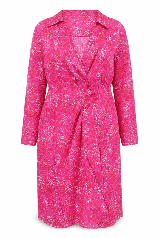 Paul Costelloe Living Studio Women’s Pink Abstract Wrap Dress Size 12