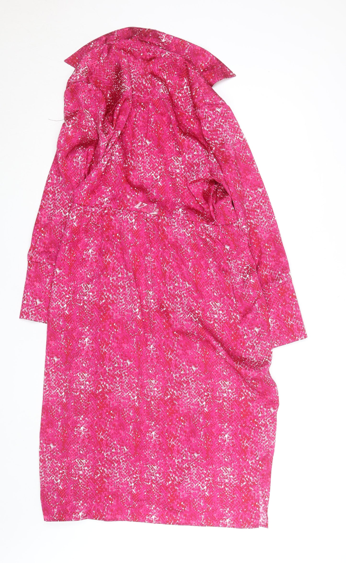 Paul Costelloe Living Studio Women’s Pink Abstract Wrap Dress Size 12