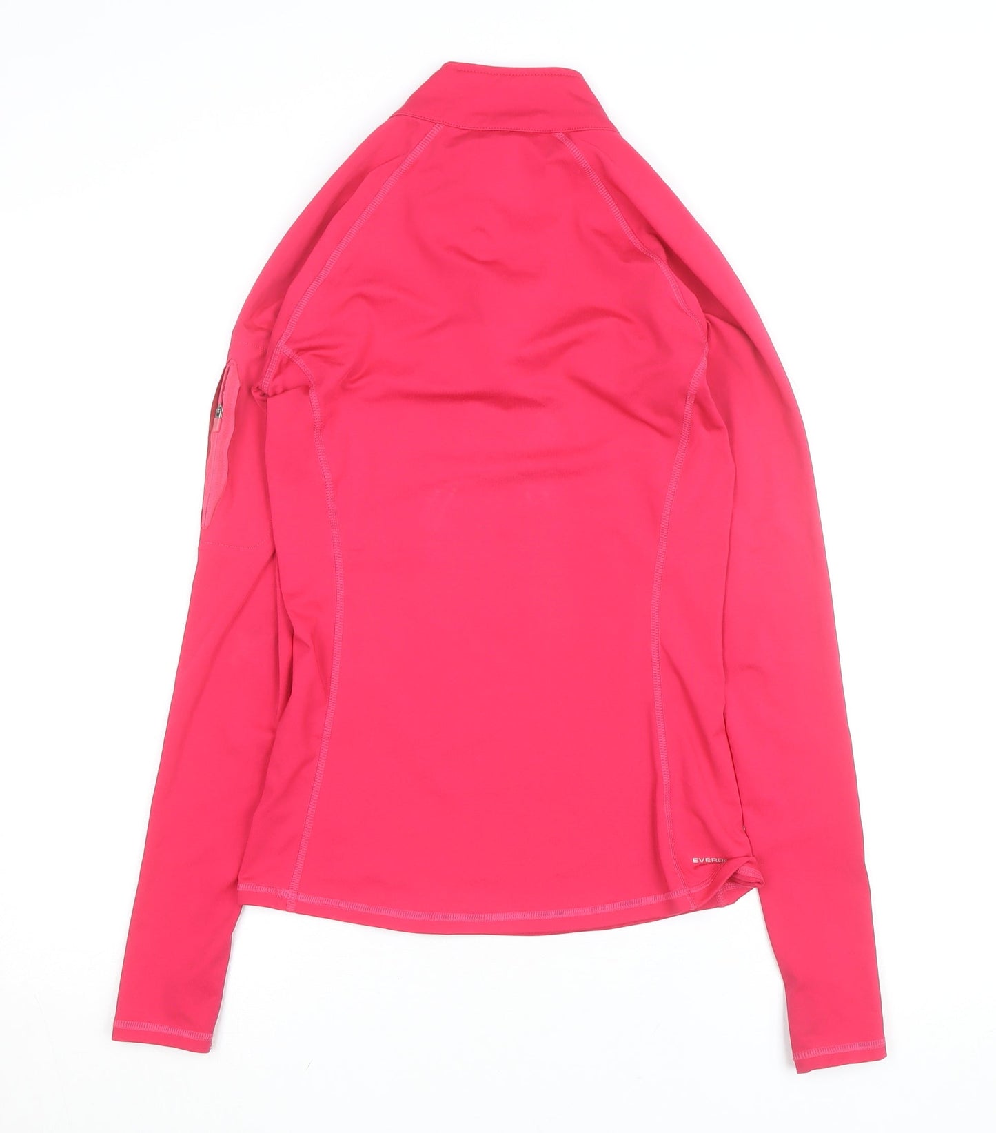Everlast Womens Pink Long Sleeve 1/4 Zip Gym Training Top Size 8