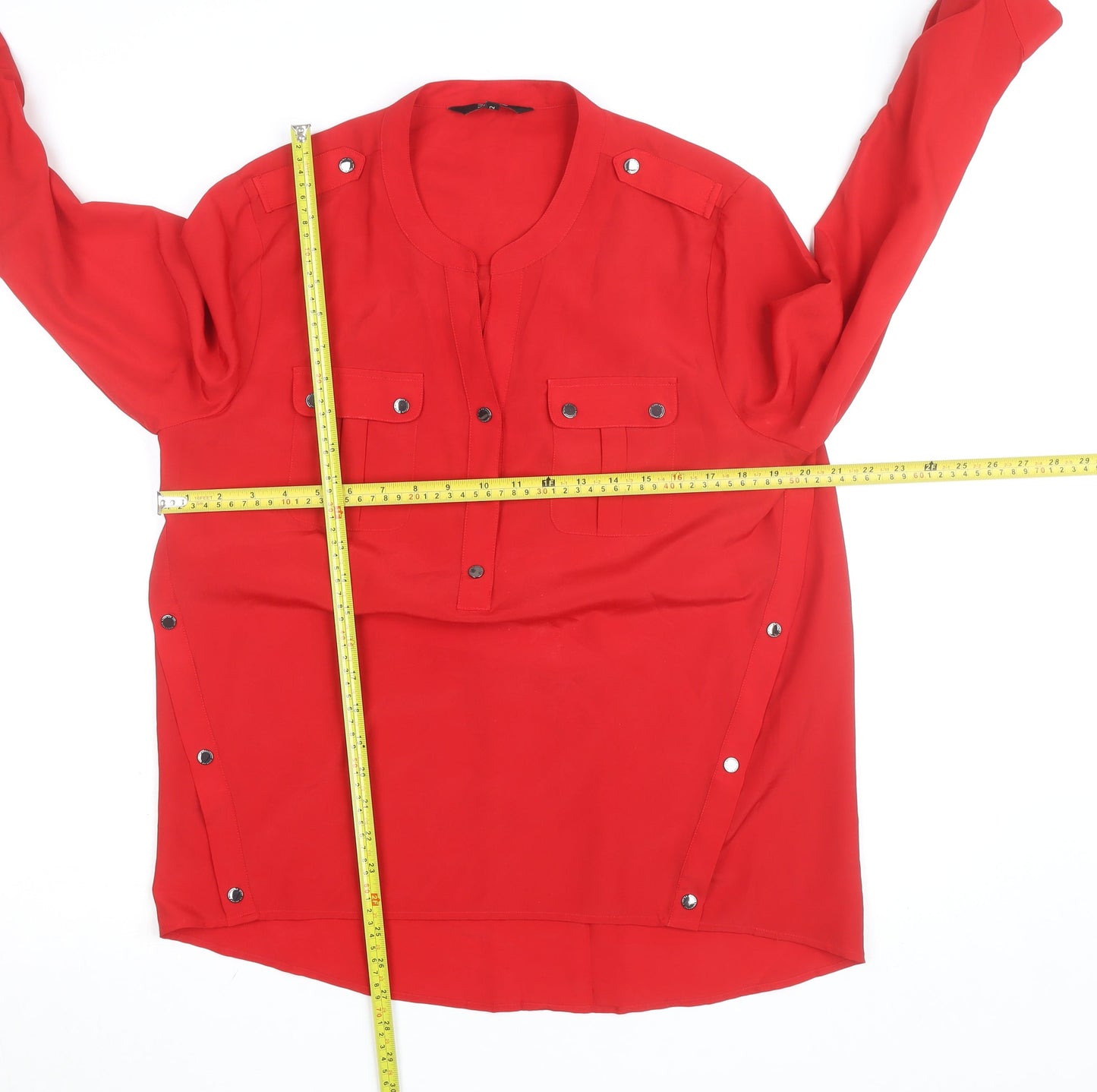 Star by Julien Macdonald Red Women's Size 12 Tunic Blouse