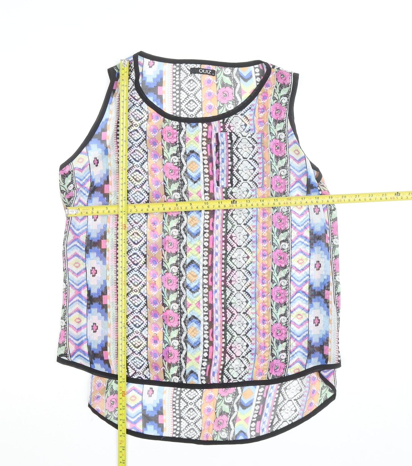 Quiz Womens Multicoloured Bohemian XL Sleeveless Camisole Top